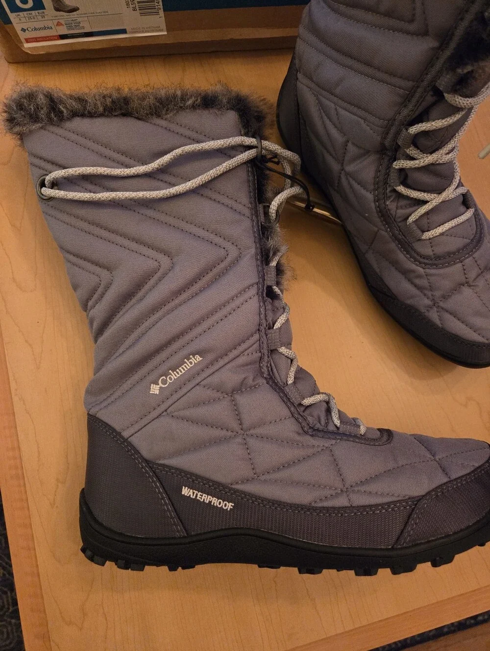 Columbia Women's Minx Mid III Winter Boots Grey Size 8 BL5964-033 NIB